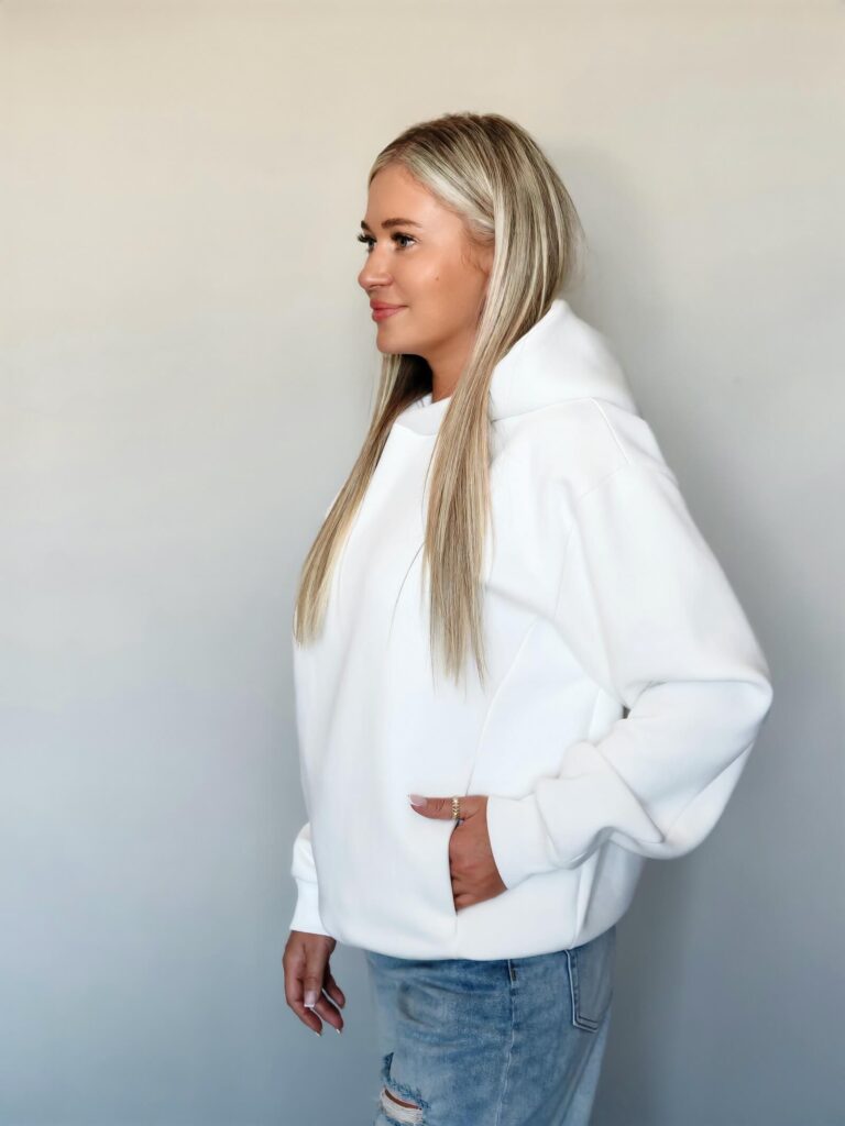Худи унисекс «Премиум» с начесом с именной вышивкой (Крем)